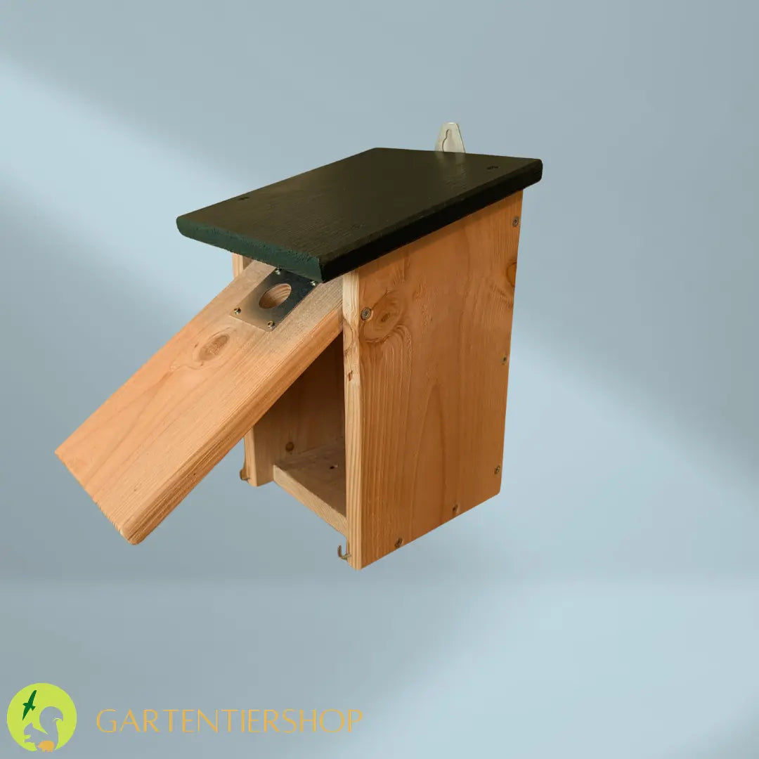 Meisenkasten für kleine Meisenarten (28mm) mit Spechtschutzblech