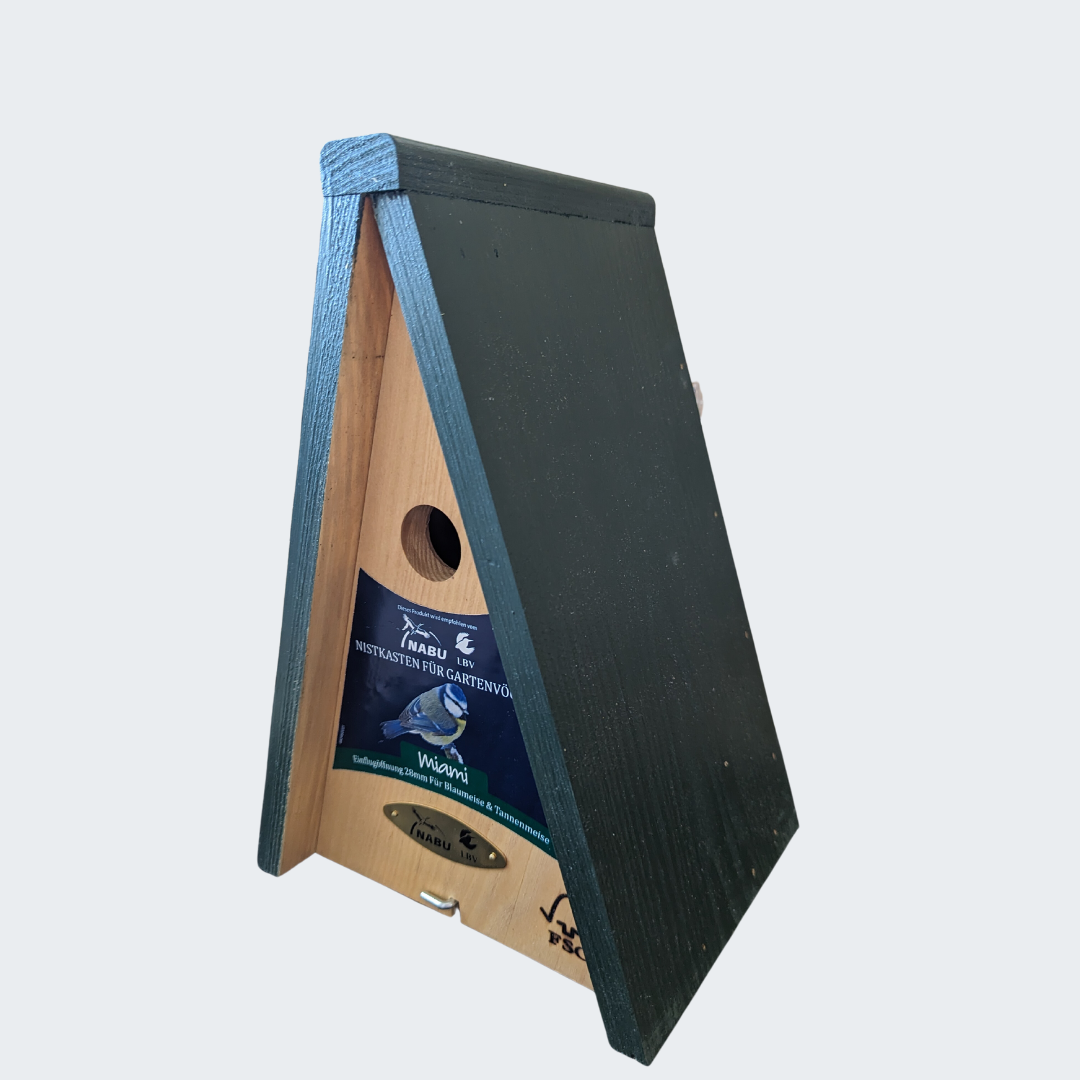 Nistkasten "Miami" für kleine Gartenvögel wie die Blaumeise